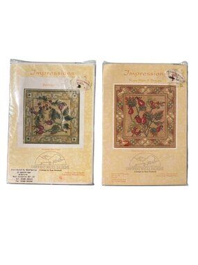 Impressions Rose Swalwell Needlepoint Kit Berries And Rose Hips & Bryony